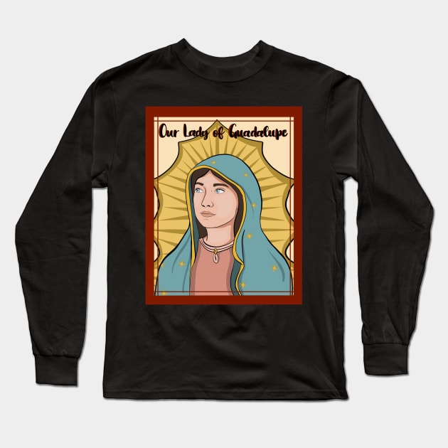 Our Lady of Guadalupe Long Sleeve T-Shirt by mfrancescon13